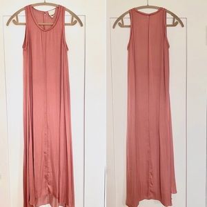 Wilfred Aritzia Dusty Mauve Flowy Maxi Dress